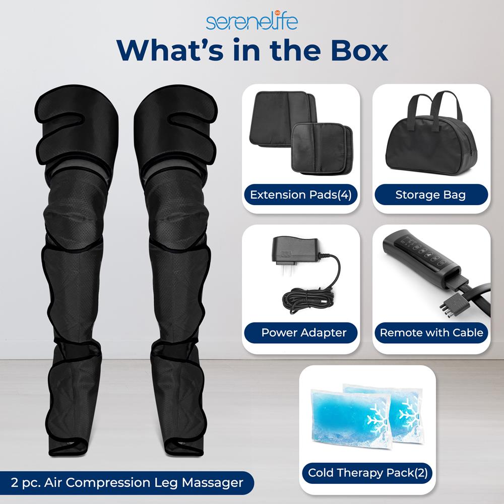 SereneLife compression therapy boots - professional-grade leg recovery system