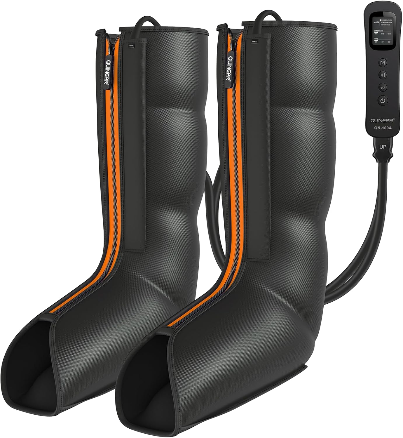 QUINEAR Air Compression Leg Massager - Full Boot System with LCD Controller