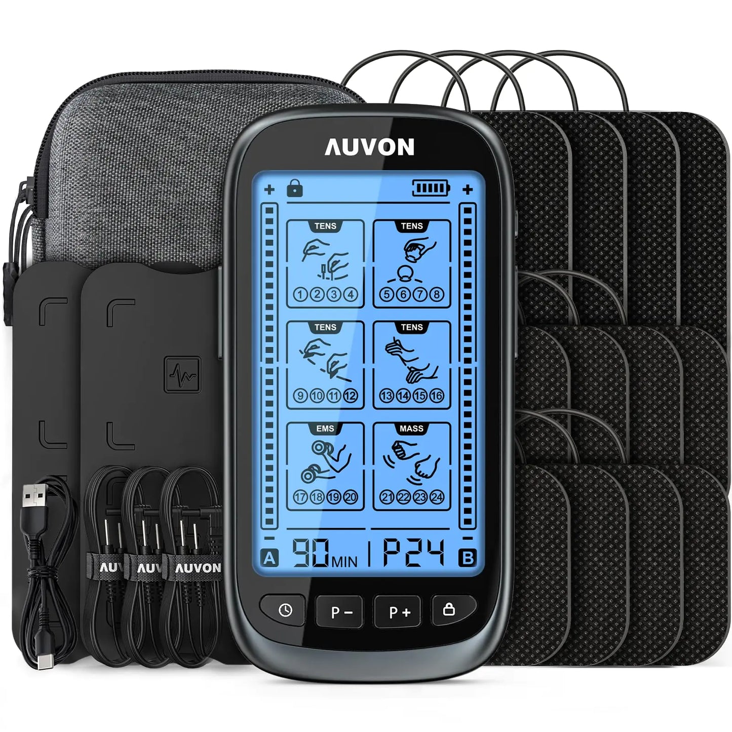 NURSAL 3-in-1 TENS Unit Muscle Stimulator