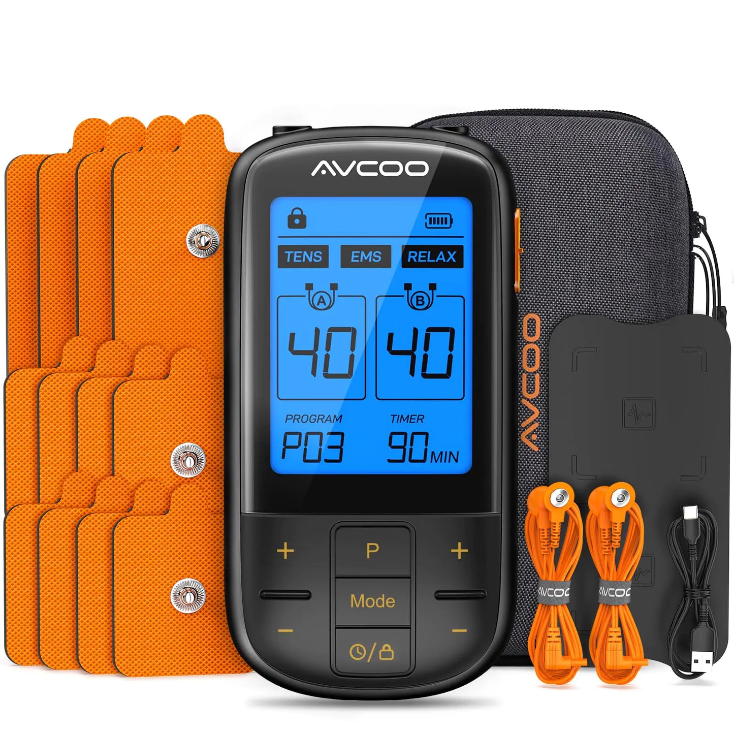 NURSAL 3-in-1 TENS Unit Muscle Stimulator